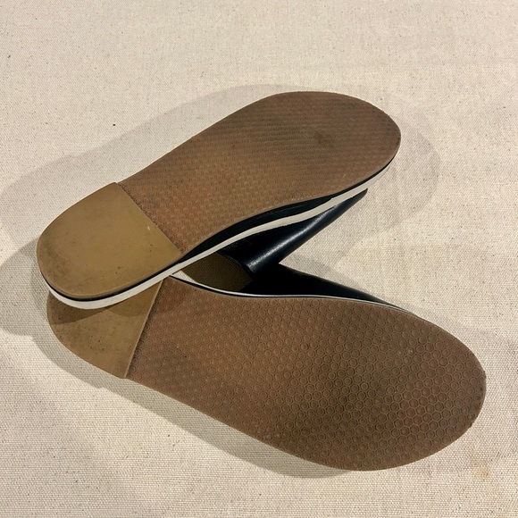 France’s Valentine Black leather cloud slide sandals size 9.5 B - Picture 7 of 16